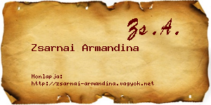 Zsarnai Armandina névjegykártya
